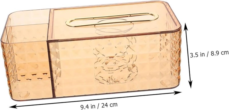 صندوق تخزين مكتبي متعدد الوظائف بتصميم مقسم للمناديل وأجهزة التحكم عن بعد - Image 2